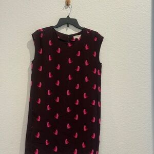 LOFT Pink Sheath Dress Sleeveless Crew Neck